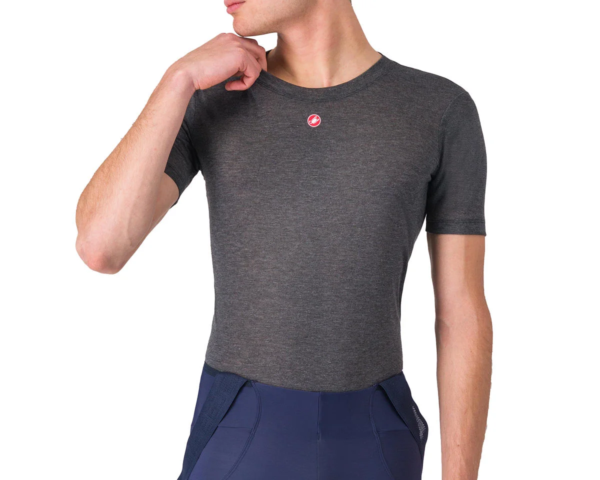 Castelli Medio Short Sleeve Base Layer (Melange Grey) (XS)